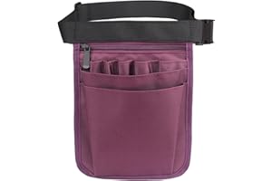 GNAUMORE Riñonera para Enfermera,Riñonera Ajustable para Enfermera,Riñonera Utilitaria para Enfermera,Bolsos de Enfermera Riñonera,Bolsa Portátil para Cinturón de Enfermera,Púrpura