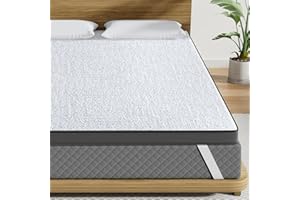 BedStory - Cubrecolchón (140 x 190 x 7 cm), color bambú y gel