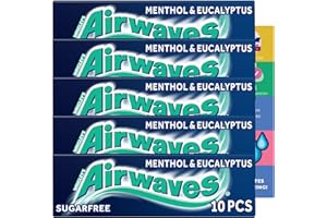 Chewing Gum Bundle With 5x Airwaves Gum Menthol & Eucalyptus (10pcs each) and 1x JenBurr Leaflet