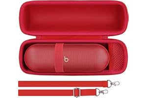 co2CREA Duro Viajar Caja Estuche Funda para Beats Pill Altavoz inalámbrico Bluetooth Micrófono Incorporado(Funda Solo)