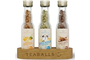 ‎TEABALLS TEABALLS BIO – 3ER SET FEEL GOOD – Ingwer Kurkuma Orange, Guten Morgen Tee, Chai Latte – ca. 120 Tassen – Bio-Tee ohne Beutel, nur mit heißem Wasser, zuckerfrei – Geschenk für Wohlbefinden