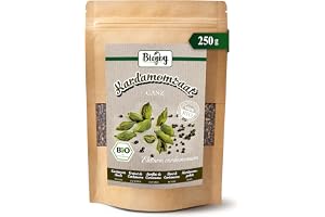 Biojoy Ekologiska hela kardemummafrön för plantering, 250 g | Från Guatemala, utan kapsel, skalade, idealiska som krydda, Elettaria cardamomum L.