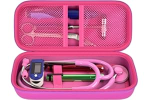 Casmilee Stethoskop Tasche für 3M Littmann Classic III Stethoskop zur Überwachung, Auch für Lightweight II S.E/für Kardiologie IV Diagnostik/für MDF Acoustica Stethoskope - Nur Tasche (Hell violett)