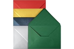 Netuno 20 buste lettere colorate mix natalizio C5 16,2 x 22,9 cm set buste lettera eleganti grandi a5 colori assortiti per biglietti inviti matrimonio compleanno battesimo partecipazioni Natale