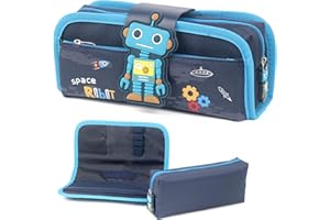 DBPBToU Trousse Scolaire Filles Garçons, Trousse Kawaii Enfant, Séparable Trousse Crayon pour Fourniture Scolaire (Robot)