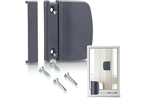 Ante bellum Poignée de Porte de Balcon – Poignée Extérieure Durable avec Cache,Résistante aux Intempéries, Poignée Plastique pour Portes de Balcon, Terrasse et Moustiquaire,Montage Facile (Blanc)