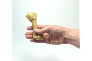 Britten & James Natural Rawhide Knotted Bone Chews for Dogs Small [Pack of 20]