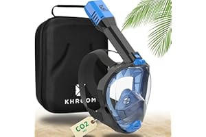 Khroom Masque de Plongée Intégral Seaview Pro | Notre Meilleur Masque de Snorkeling pour Adultes | sans Risque de CO2 | Vision Cristalline, Respiration Facile, Facile à Utiliser