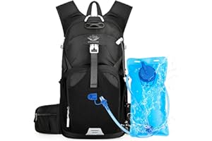 Hydration Backpack with 2L Water Bladder, HaetFire Lightweight Hiking Rucksack Hydration Vest Bag Pack Riding Backpack Water Pack Outdoor Cycling Marathon Running Skiing Camping Climbing for Men Women