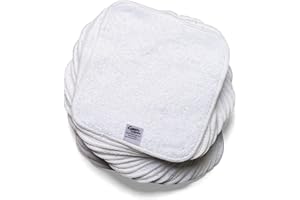 Cheeky Wipes - Babytücher aus Baumwolle, weiß, 25 Stück - 15 x 15 cm