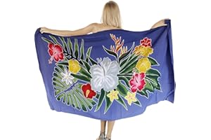 LA LEELA Femme Sarong Beach Bikini Jupe Paréo Longue Cover Up Wrap Maillot de Bain Sarong