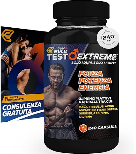 Booster Testosterone Uomo - Energia, Forza E Crescita Muscolare Con Maca E Ginseng