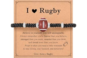 Shuxin Football Rugby Gifts for Boys, Boys Bracelet Gifts, Birthday Christmas Graduation Presents for Grandson Son Team Friends Nephew Brother, Xmas Stocking Fillers