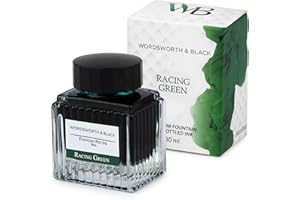 WORDSWORTH & BLACK Wordsworth and Black Botella de tinta para pluma estilográfica (30 ml), [Verde], Tinta embotellada Plumas estilográficas; Botella de diseño clásico Flujo suave 30 ml