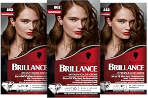 ‎BRILLANCE Brillance Intensiv-Color-Creme 862 Naturbraun (160 ml), dauerhafte Haarfarbe mit Diamant-Glanz und Pflege-Conditioner, für 10 Wochen Farbintensität