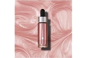 Cover FX Custom Enhancer Drops Liquid Highlighter, Versatile Illuminator, Blend with Foundation and Makeup, Blossom, 0.5 Fl Oz