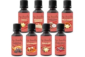 my beauties - Flavour Drops Bestseller Bundle - 8 x 30 ml - Vanilla, Strawberry Cheesecake, Vanilla Caramel, Vanilla Cinnamon, Chocolate Cherry, Chocolate Coco, Chocolate Rum & Salted Caramel