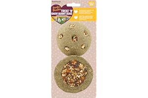 Rosewood Boredom Breaker Treat 'N' Gnaw Bunny Buns, Rabbit Treats & Small Animal Treats, 150g