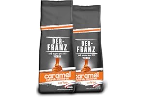 DER-FRANZ caffè, Aromatizzato al caramello, macinato, 2 x 500 g