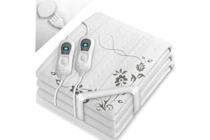 sinnlein Sottocoperta Elettrica Termica 160 x 140 cm con 2 Zone Termiche & Spegnimento Automatico | Coperta Riscaldante con 3 livelli di Temperatura | Copertina Riscaldata per il Letto