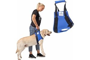 NATURE PET Accesorio Frontal para Transportar Perros - Asistencia en la rehabilitación de Perros Viejos o Enfermos - Azul - XXL