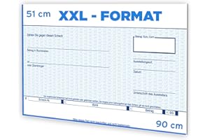 ‎LITFAX Litfax Spendenscheck XXL - Volksbank-Raiffeisenbank Bankenscheck, 90x51 cm (1er Pack) - Stärke 3mm - Flexibel beschreibbar - Witterungsbeständig - PR Scheck - Riesenscheck - Scheck Groß