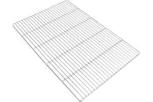 Edelstahl Grillrost eckig 60 x 40 cm rostfrei für Holzkohlegrill, Gasgrill und andere