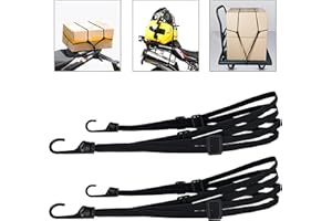 AIBELI 2 Pezzi Cinghia Elastica con Ganci, Cinghie per Moto, Cinghie per Bicicletta, Cinghie per Valigie Bagagli, Cinghie del Casco, Cinghie Elastiche per Bagagli (90 cm, 2 Pezzi)
