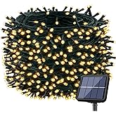bitjam Guirnaldas Luces Exterior Solar, 22+2M 220 LED Luces Solares Led Exterior Jardin 8 Modos, IP65 Impermeable Luz Navidad