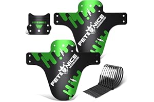 FETESNICE 2 Piezas de Fibra de Carbono Textura MTB Bicicleta Guardabarros Delantero Trasero DH Ciclismo 24/26/27,5/29 Mountain Bike Guardabarros