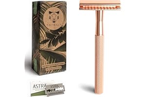 ‎ANYMALE ANYMALE® Rasierhobel Rosegold Edition - inklusive 5 ASTRA Klingen - Plastikfreier Damen Rasierer aus Metall