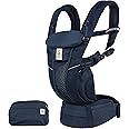Ergobaby Omni Breeze Carrier for Newborns, from Birth to 20.4 kg, 4 Positions, SoftFlex Mesh, Ergonomic Baby Front-Inward and Back Carry Position, Midnight Blue