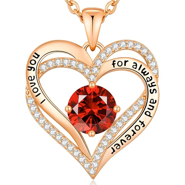 CDE Collana Cuore Oro Rosa Donna | Ciondolo Cristallo Con Catena Regolabile | Gioiello Ipoallergenico Con Scatola Regalo - 3