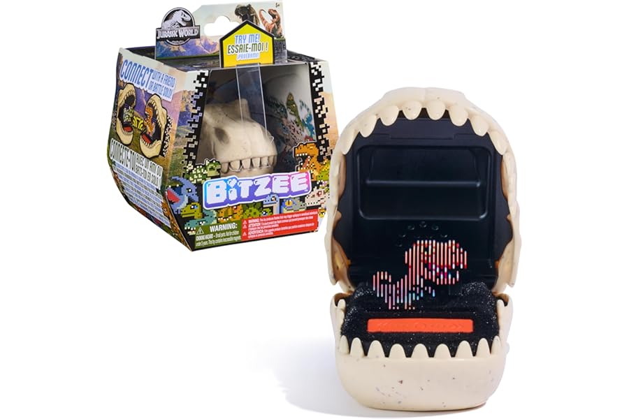 Bitzee, Jurassic World Interactive Dinosaur Toy with 25 Dinosaurs Inside, Reacts to Touch, Pods Connect and Interact, Digital Pet Kids Toys for Ages 5 and up.