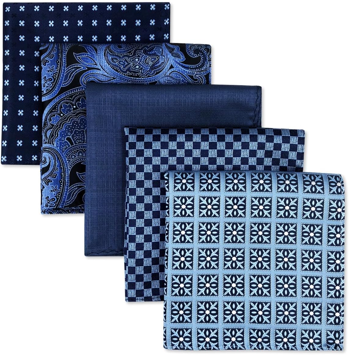 Shlax&Wing 5 PIEZAS Hombres Mezclado Clasificado Patrón Pañuelo De Bolsillo Pañuelo Conjunto