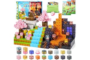 SACBRZZ Construction Magnetique Enfant, 110 Pièces Cube Magnétique, Bloc De Construction-Magnétique,éducatif Montessori Magnetic Blocks, Cadeau Pour Garçons Et Filles 3 4 5 6 7 8 9 10 Ans Anniversaire,Noël