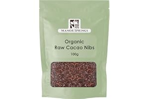 Organic Raw Cacao Nibs 100g by Manor Springs Organic