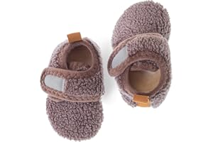 Dream Bridge Kids Sherpa Fleece Slippers with Anti-Slip Sole for Boys Girls