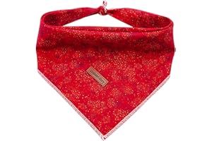 Lionheart glory Hundehalstuch 1 Päckchen waschbar weiche Baumwolle Weihnachten Lätzchen Schal, einstellbar Kerchief Quadratische Hund Halstücher für Groß Hunde Rot Halstücher