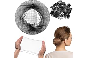 AEAOCVO 40 szt. siatek do włosów na bułki, jednorazowe siatki do włosów, niewidoczne siatki na włosy do tańca i spania, elastyczne siatki na włosy dla pracowników gastronomicznych