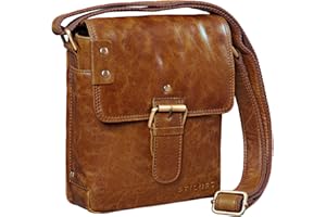 STILORD 'Alessio' Sac Messenger Cuir pour Homme Petit Sac à Bandoulière Vintage Sac d'Épaule 8,4 Pouces Sacoche