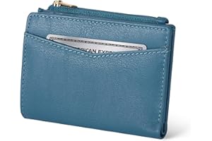 Oak Leathers Leather Wallet for Women - Small RFID Coin Purse Credit Card & ID Holder for Ladies, Gift for Women's, Bifold Wallets (Nappa Ottanio)