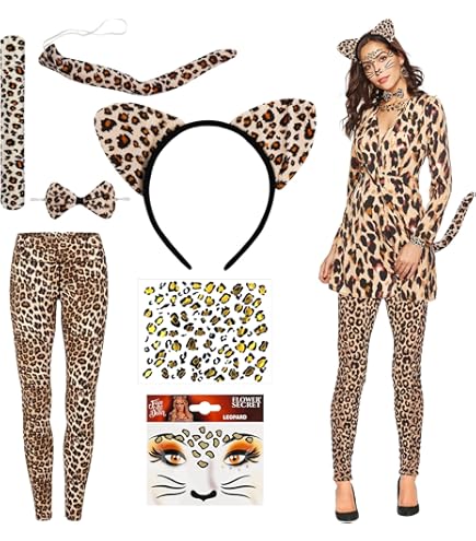 LEG AVENUE 83895 - Wild Tigress Kostüm Set, Grösse S/M, orange
