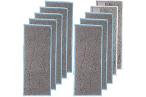 Domilay 10-Pack Washable & Reusable Mop Pads, Mopping Pads Replacement for Braava Jet M Series M6 (6110) Robot Mop