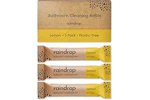 RAINDROP CLEAN Raindrop Plastic Free Cleaning | 3x Bathroom Cleaning Refills | Just Add Water | Removes Limescale, Soap Scum