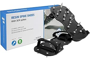 POLYESTERSHOPPEN.NL Chaussures à Ongles Professionnelles, Semelle à Ongles, Chaussures de Chape | 13 Clous, 3 cm, prémontées | pour sols époxy et sols en polyuréthane