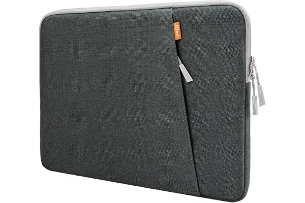 JETech Housse Ordinateur Portable pour 13-14 Pouces MacBook Neo (A18 Pro), MacBook Air/Pro (M1-M5) 2020-2026, 13-13,6 Pouces Notebook, Étanche Antichoc Pochette Sacoche avec Poche (Gris Foncé)