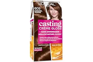 L’ORÉAL PARIS L'Oréal Paris - Coloration Cheveux Semi-Permanente Ton sur Ton - Couleur Ultra Glossy & Naturelle - Sans Ammoniaque - Casting Crème Gloss - Nuance : Caramel Tendre (603)