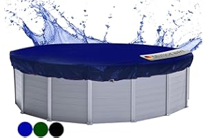 QUICK STAR Cubierta de Piscina de Invierno Redonda 200g / m² para Piscina 420-460 cm Dimensiones de Lona ø 520 cm Azul