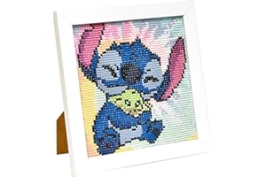 LAISU Diamond Painting mit Holzrahmen, Kleine 20x20cm Cartoon 5D Diamant Malerei Bilder für Kinder ab 6 Jahre, Jugendliche‌ und Erwachsene Anfänger, DIY Mosaikherstellung Kit Kunst Bastelset